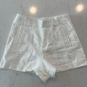 Zara topstitch shorts